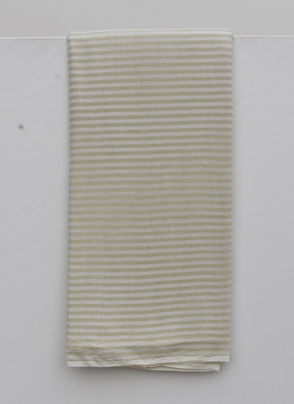 Natural Dye Stripe Yardage in Eclipta