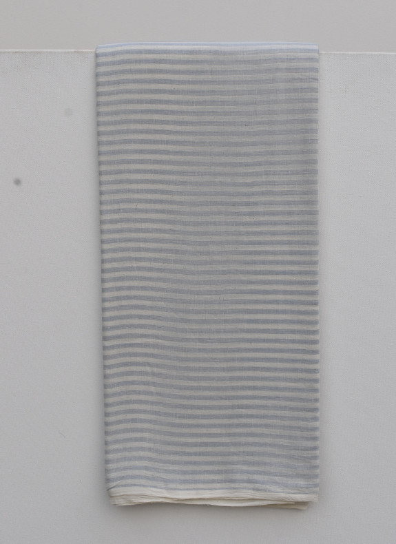 Natural Dye Stripe Yardage in Clitoria